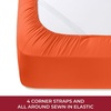 image:imageMellanni Iconic 4Piece Ultra Soft Sheet Set Queen Brown1667 Poppy Orange