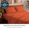image:imageMellanni Iconic 4Piece Ultra Soft Sheet Set Queen Brown1667 Poppy Orange