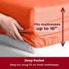 image:imageMellanni Iconic 4Piece Ultra Soft Sheet Set Queen Brown1667 Poppy Orange