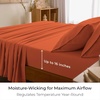 image:imageMellanni Iconic 4Piece Ultra Soft Sheet Set Queen Brown1667 Poppy Orange
