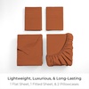 image:imageMellanni Iconic 4Piece Ultra Soft Sheet Set Queen Brown1678 Terracotta