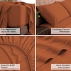 image:imageMellanni Iconic 4Piece Ultra Soft Sheet Set Queen Brown1678 Terracotta