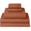 image:imageMellanni Iconic 4Piece Ultra Soft Sheet Set Queen Brown1678 Terracotta