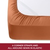 image:imageMellanni Iconic 4Piece Ultra Soft Sheet Set Queen Brown1678 Terracotta