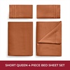 image:imageMellanni Iconic 4Piece Ultra Soft Sheet Set Queen Brown1678 Terracotta