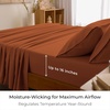image:imageMellanni Iconic 4Piece Ultra Soft Sheet Set Queen Brown1678 Terracotta