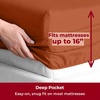 image:imageMellanni Iconic 4Piece Ultra Soft Sheet Set Queen Brown1678 Terracotta