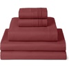 image:imageMellanni Iconic 4Piece Ultra Soft Sheet Set Queen Brown1752 Brick Red