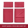 image:imageMellanni Iconic 4Piece Ultra Soft Sheet Set Queen Brown1752 Brick Red