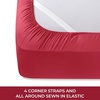 image:imageMellanni Iconic 4Piece Ultra Soft Sheet Set Queen Brown1752 Brick Red