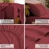 image:imageMellanni Iconic 4Piece Ultra Soft Sheet Set Queen Brown1752 Brick Red