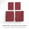 image:imageMellanni Iconic 4Piece Ultra Soft Sheet Set Queen Brown1752 Brick Red