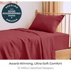 image:imageMellanni Iconic 4Piece Ultra Soft Sheet Set Queen Brown1752 Brick Red