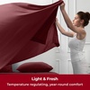 image:imageMellanni Iconic 4Piece Ultra Soft Sheet Set Queen Brown1785 Burgundy