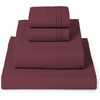 image:imageMellanni Iconic 4Piece Ultra Soft Sheet Set Queen Brown1785 Burgundy