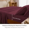 image:imageMellanni Iconic 4Piece Ultra Soft Sheet Set Queen Brown1785 Burgundy