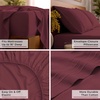 image:imageMellanni Iconic 4Piece Ultra Soft Sheet Set Queen Brown1785 Burgundy