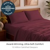 image:imageMellanni Iconic 4Piece Ultra Soft Sheet Set Queen Brown1785 Burgundy