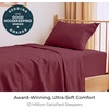 image:imageMellanni Iconic 4Piece Ultra Soft Sheet Set Queen Brown1785 Burgundy