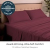 image:imageMellanni Iconic 4Piece Ultra Soft Sheet Set Queen Brown1785 Burgundy
