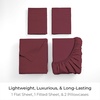 image:imageMellanni Iconic 4Piece Ultra Soft Sheet Set Queen Brown1785 Burgundy