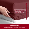 image:imageMellanni Iconic 4Piece Ultra Soft Sheet Set Queen Brown1785 Burgundy