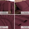 image:imageMellanni Iconic 4Piece Ultra Soft Sheet Set Queen Brown1785 Burgundy