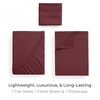 image:imageMellanni Iconic 4Piece Ultra Soft Sheet Set Queen Brown1785 Burgundy