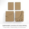 image:imageMellanni Iconic 4Piece Ultra Soft Sheet Set Queen Brown1862 Gold