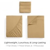 image:imageMellanni Iconic 4Piece Ultra Soft Sheet Set Queen Brown1862 Gold