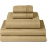 image:imageMellanni Iconic 4Piece Ultra Soft Sheet Set Queen Brown1862 Gold