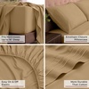 image:imageMellanni Iconic 4Piece Ultra Soft Sheet Set Queen Brown1862 Gold