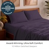 image:imageMellanni Iconic 4Piece Ultra Soft Sheet Set Queen Brown1952 Purple