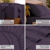 image:imageMellanni Iconic 4Piece Ultra Soft Sheet Set Queen Brown1952 Purple