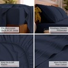image:imageMellanni Iconic 4Piece Ultra Soft Sheet Set Queen Brown1959 Navy Blue