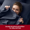image:imageMellanni Iconic 4Piece Ultra Soft Sheet Set Queen Brown1959 Navy Blue
