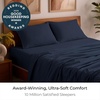 image:imageMellanni Iconic 4Piece Ultra Soft Sheet Set Queen Brown1959 Navy Blue
