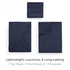 image:imageMellanni Iconic 4Piece Ultra Soft Sheet Set Queen Brown1959 Navy Blue