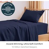 image:imageMellanni Iconic 4Piece Ultra Soft Sheet Set Queen Brown1959 Navy Blue