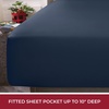 image:imageMellanni Iconic 4Piece Ultra Soft Sheet Set Queen Brown1959 Navy Blue
