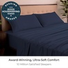 image:imageMellanni Iconic 4Piece Ultra Soft Sheet Set Queen Brown1959 Navy Blue
