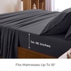 image:imageMellanni Iconic 4Piece Ultra Soft Sheet Set Queen Brown1970 Charcoal