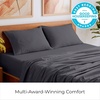 image:imageMellanni Iconic 4Piece Ultra Soft Sheet Set Queen Brown1970 Charcoal