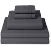 image:imageMellanni Iconic 4Piece Ultra Soft Sheet Set Queen Brown1970 Charcoal