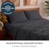 image:imageMellanni Iconic 4Piece Ultra Soft Sheet Set Queen Brown1970 Charcoal