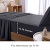 image:imageMellanni Iconic 4Piece Ultra Soft Sheet Set Queen Brown1970 Charcoal