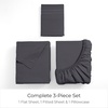 image:imageMellanni Iconic 4Piece Ultra Soft Sheet Set Queen Brown1970 Charcoal