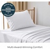 image:imageMellanni Iconic 4Piece Ultra Soft Sheet Set Queen Brown2102 Striped  White