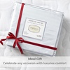 image:imageMellanni Iconic 4Piece Ultra Soft Sheet Set Queen Brown2102 Striped  White