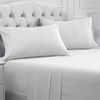 image:imageMellanni Iconic 4Piece Ultra Soft Sheet Set Queen Brown2102 Striped  White
